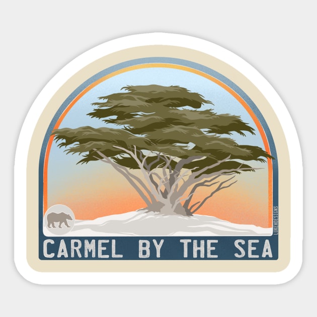 Carmel By The Sea Sticker by Lukeh Designs